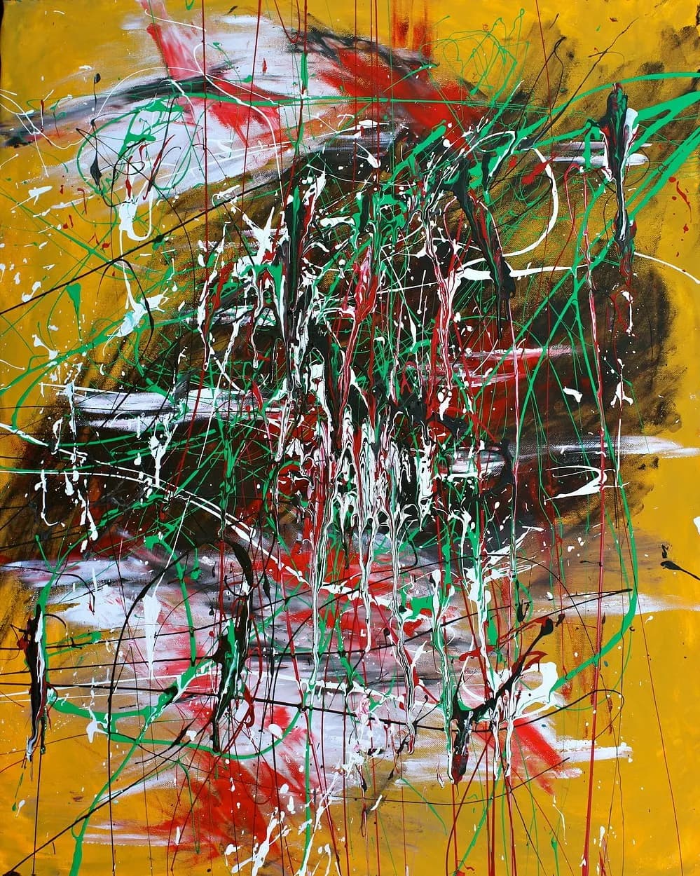 Vibrant Chaos: An Abstract Dance of Color and Emotion