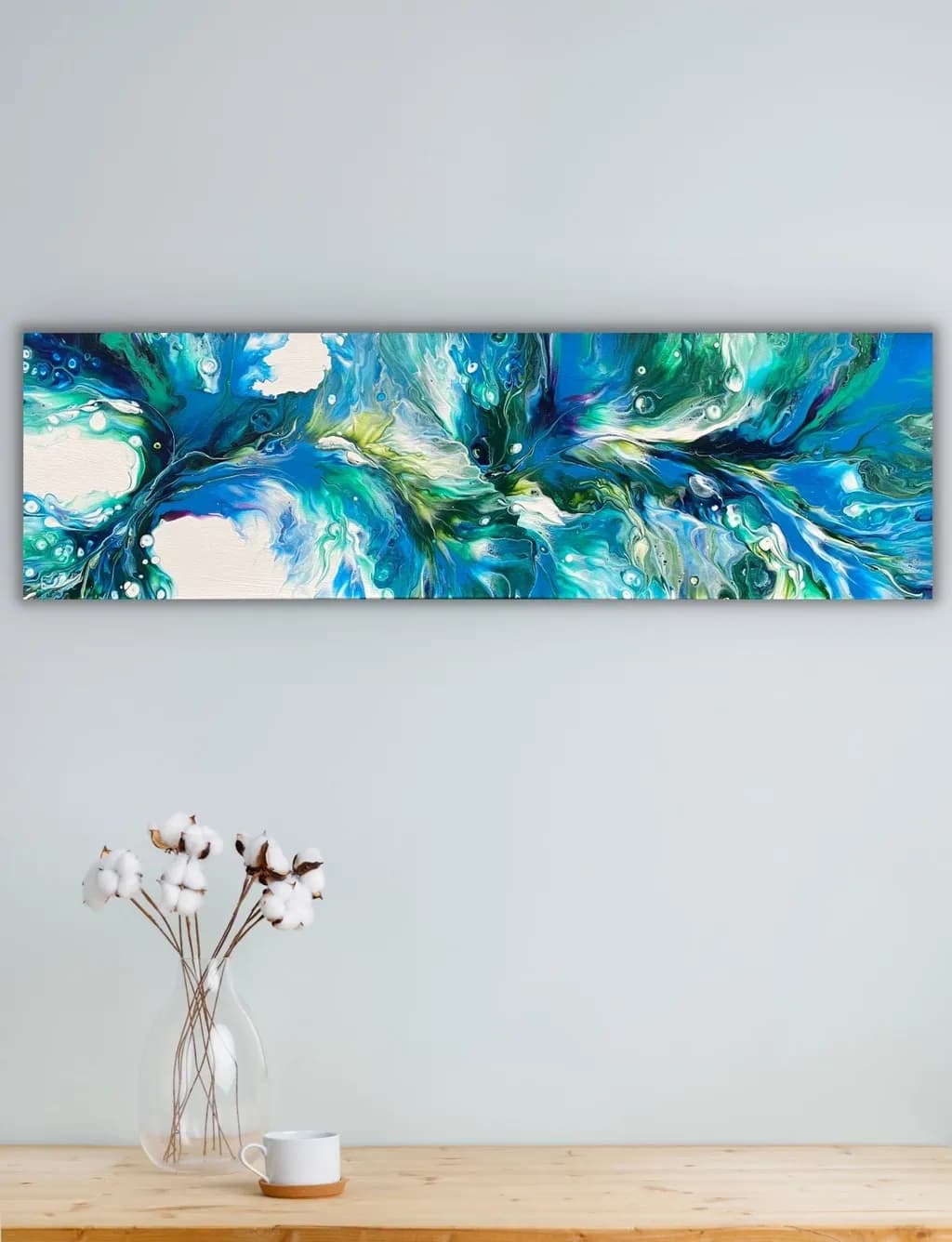 Whispers of the Ocean: A Fluid Dance of Blue and Green Tones