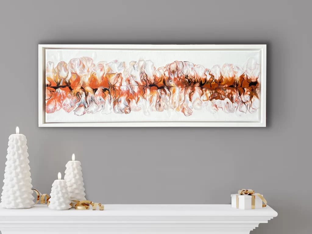 Whispers of Autumn: A Fluid Dance of Warm Hues and Reflections