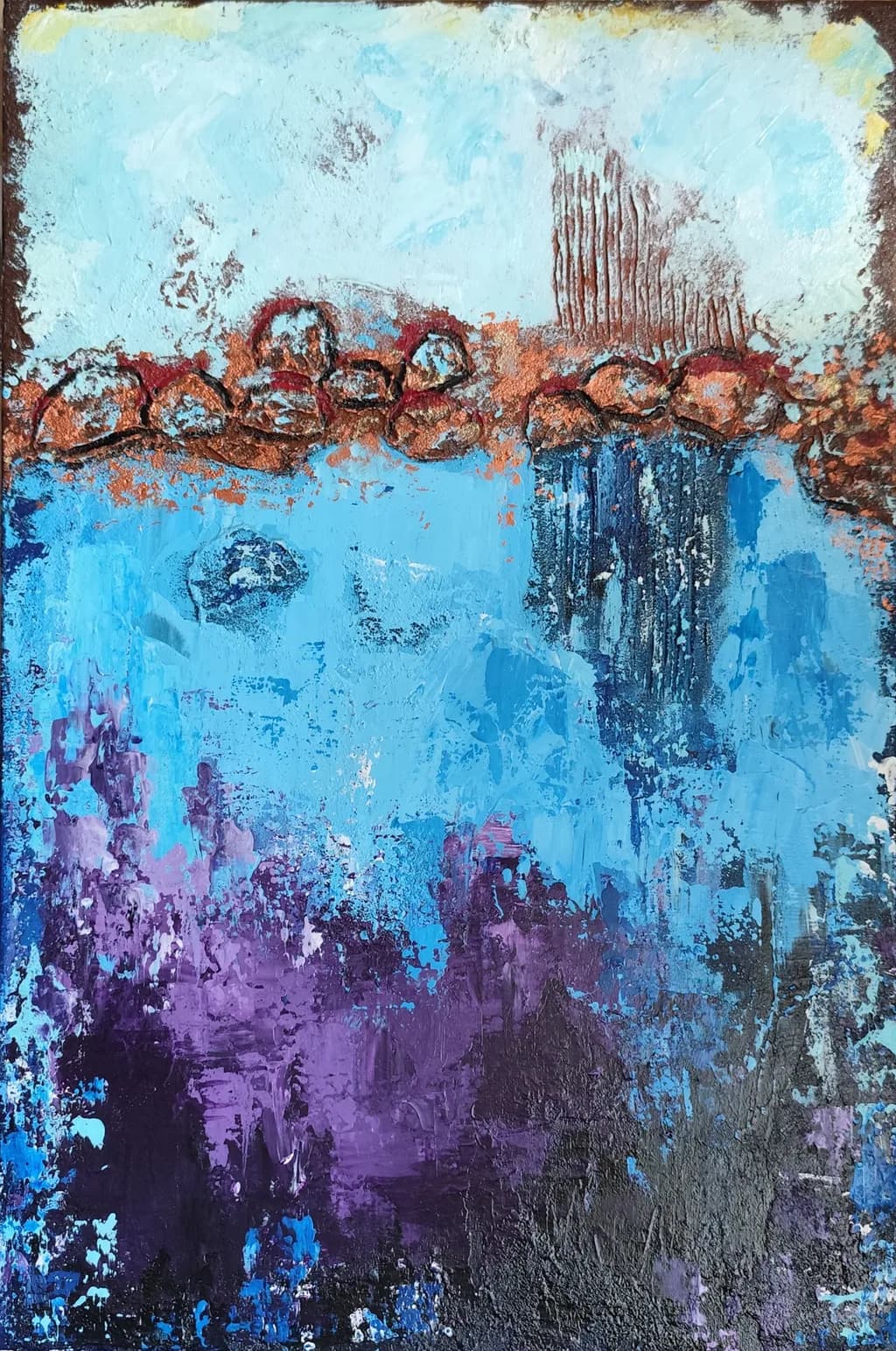 Whispers of the Deep: An Abstract Journey Through Color and Texture