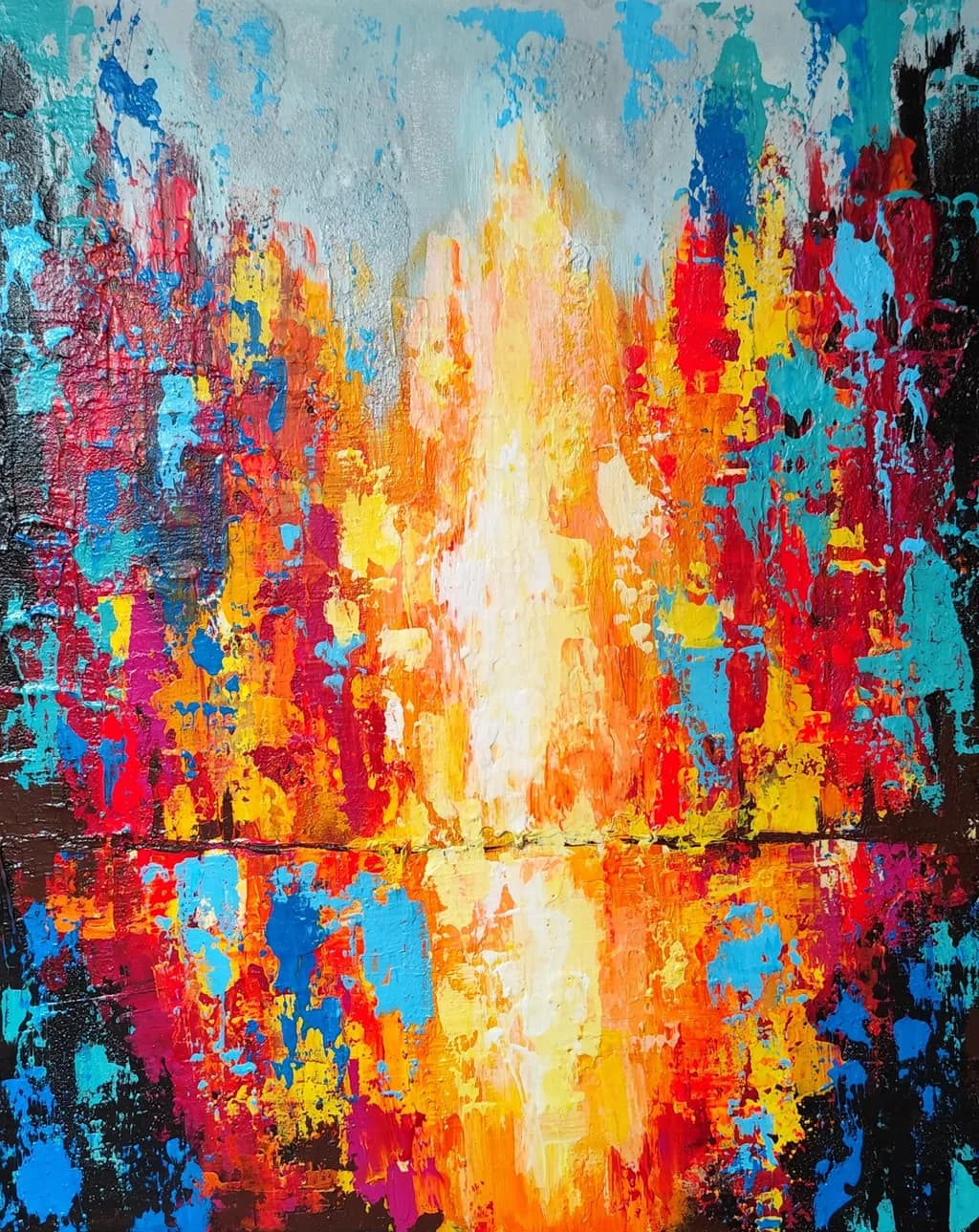 Vibrant Reflections: A Dance of Color and Light