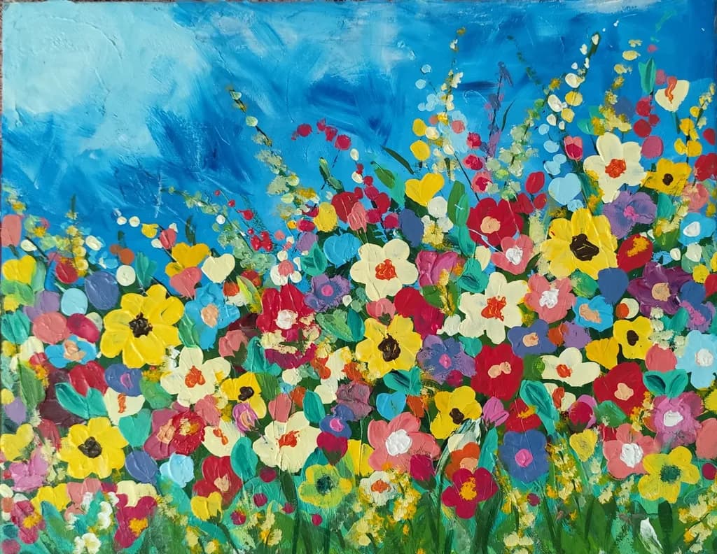 Vibrant Floral Symphony: A Colorful Celebration of Nature's Beauty