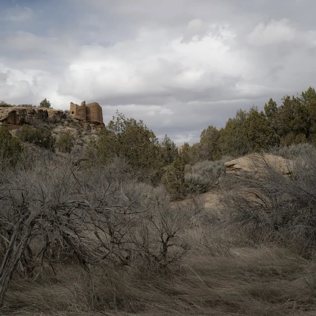 Whispers of Time: The Ruins Beneath the Cloudy Sky
