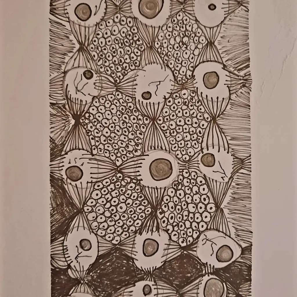 Geometric Whimsy: A Monochrome Dance of Patterns and Shapes