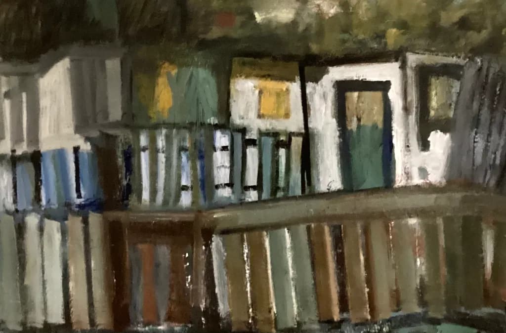 Whispers of Color: A Reflection on Rustic Charm in Abstract Form