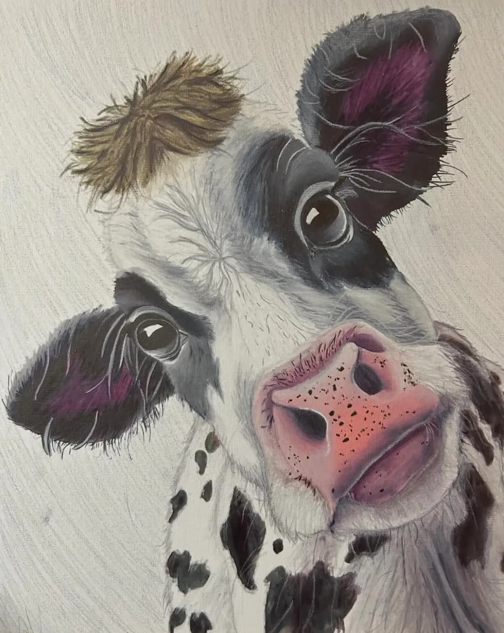 Whimsical Cow Portrait: A Playful Glimpse into Farm Life