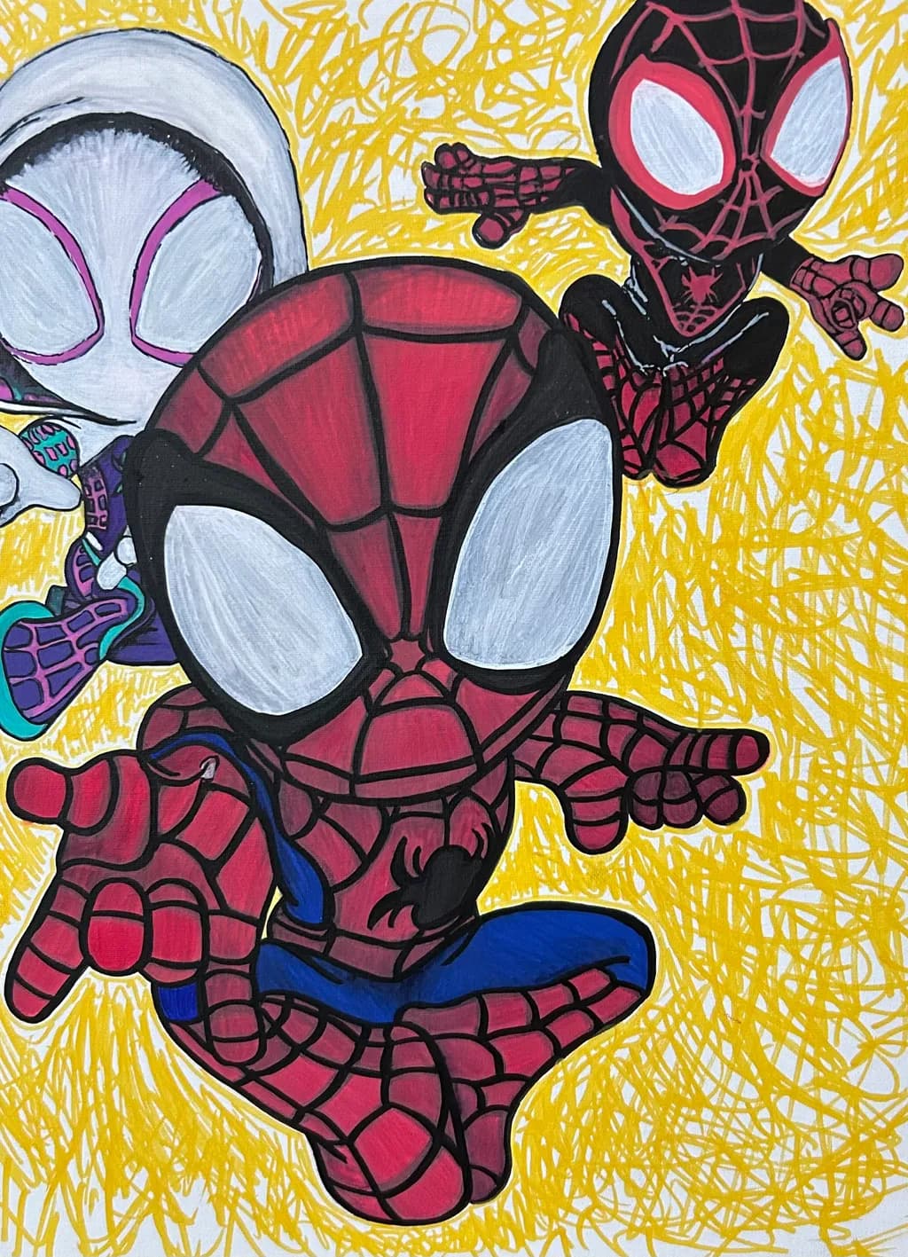 Web-Slinging Adventures: A Colorful Tribute to Spider-Verse Heroes