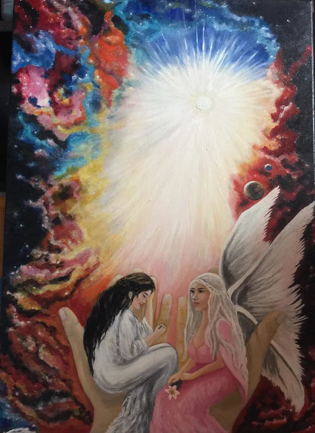 Celestial Embrace: A Journey Through Light and Spirit