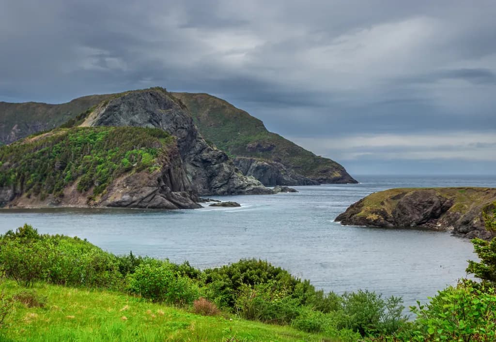Overcast Coastline Cliffs