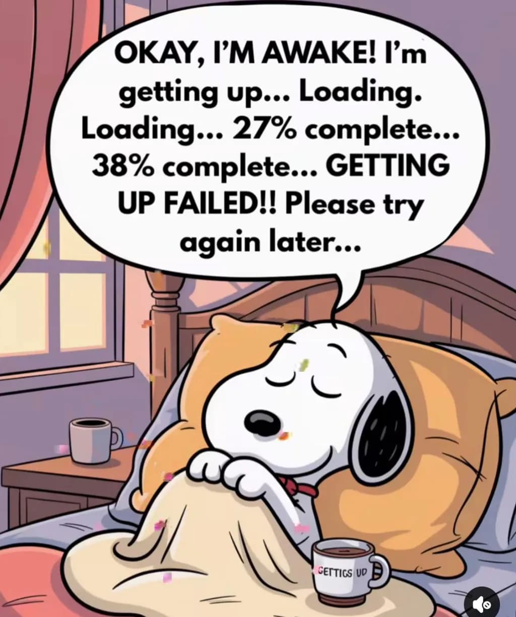 Dreaming of a Digital Dawn: Snoopy's Struggle to Rise and Shine
