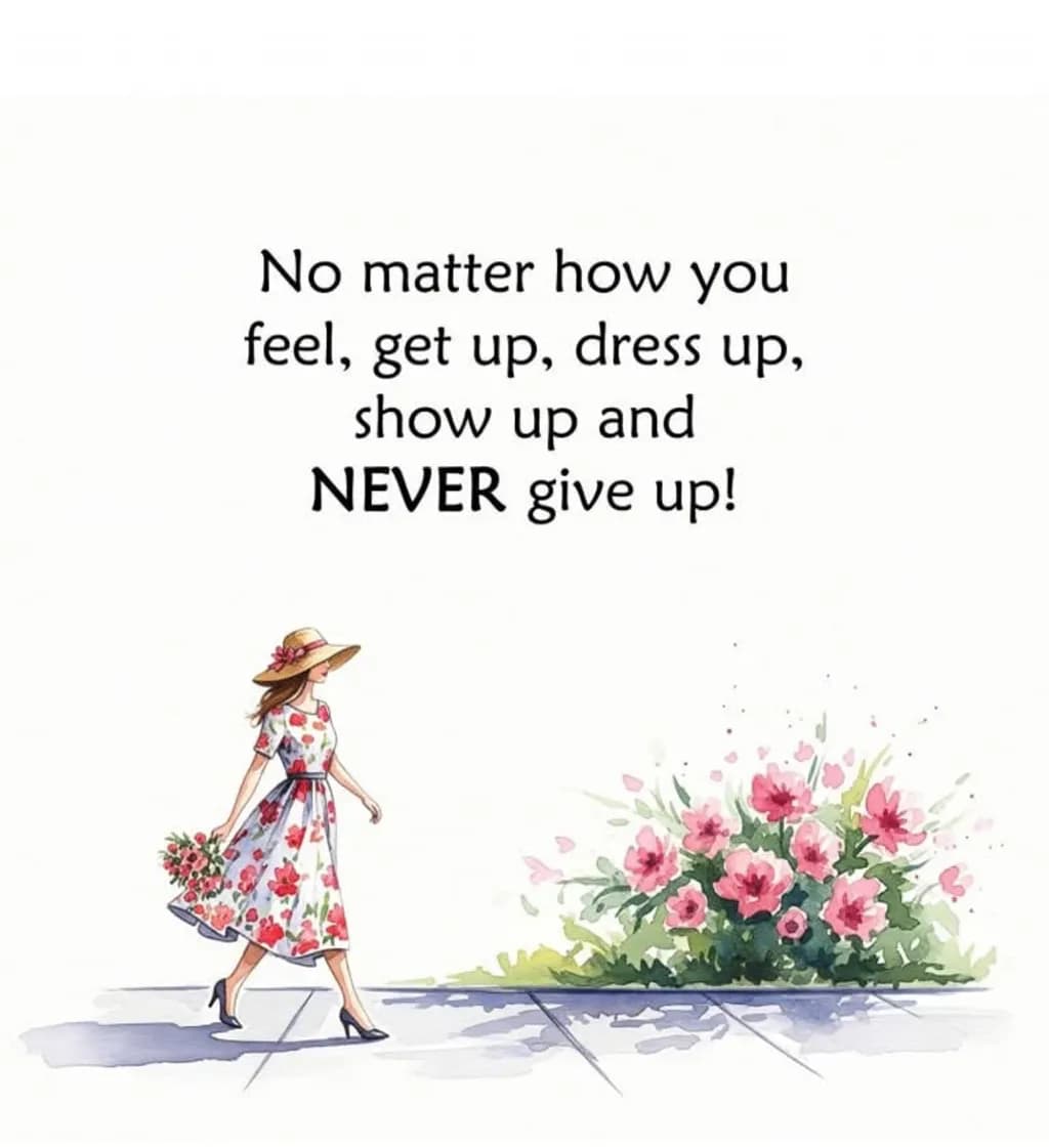 Embrace the Journey: A Floral Reminder to Never Give Up
