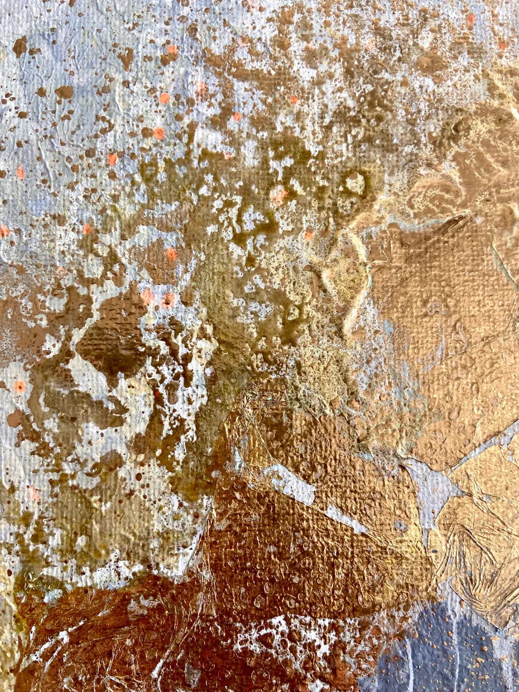 Whispers of Gold: A Textured Dance of Color and Emotion