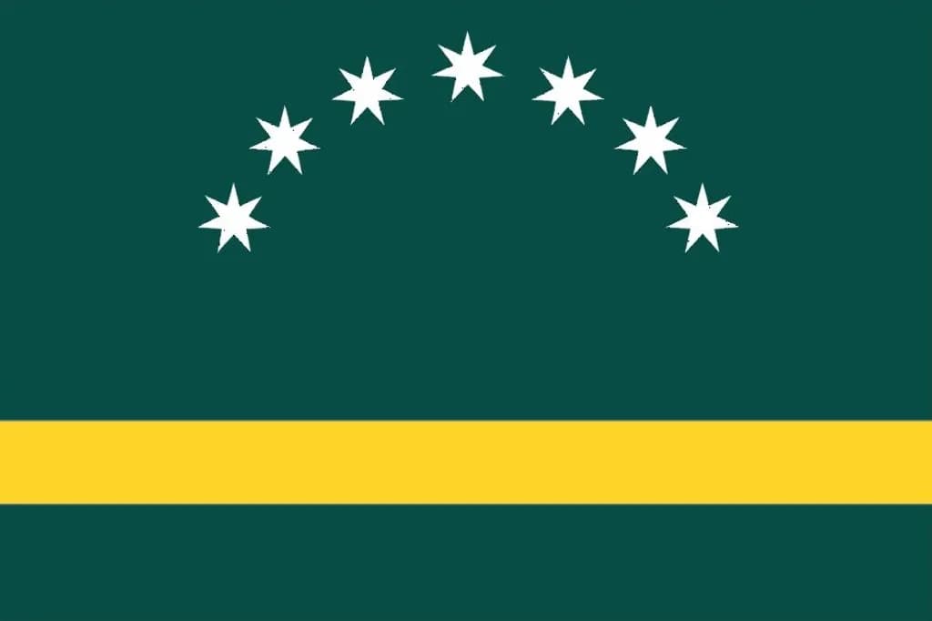 Seven Stars on Green
