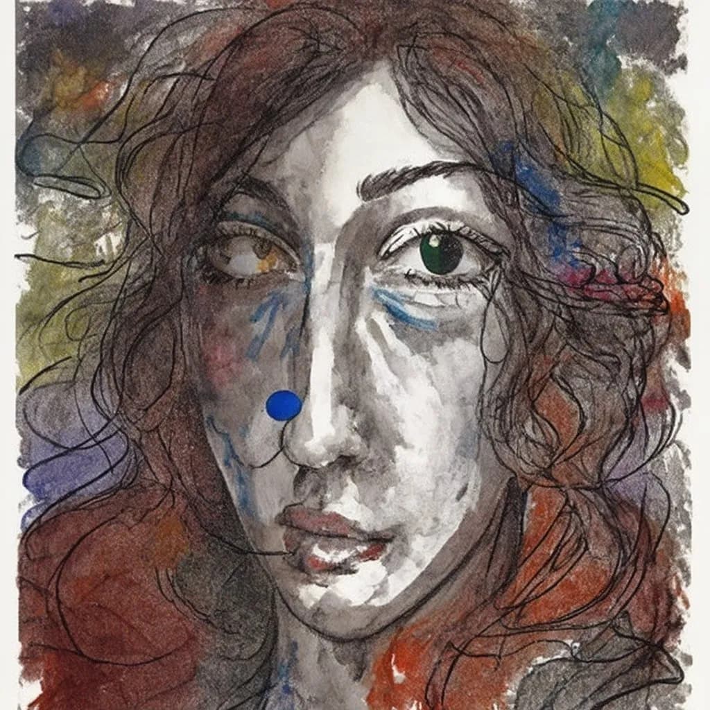 Whispers of Color: A Surreal Portrait of Emotion and Identity