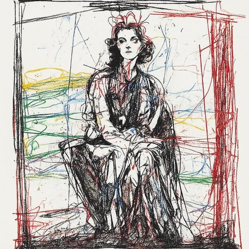 Whispers of Color: An Abstract Portrait of Expression and Elegance