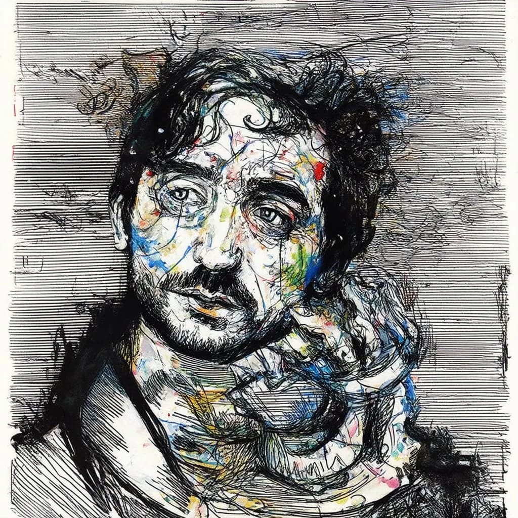 Whispers of Color: A Portrait of Emotion and Identity