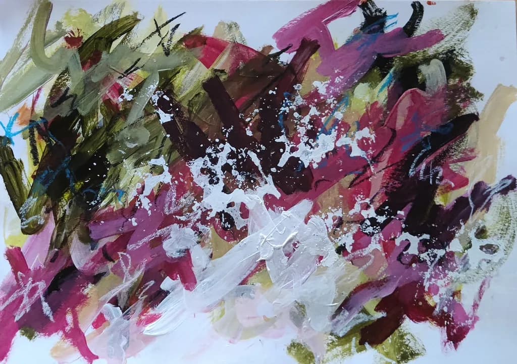 Vibrant Chaos: A Dance of Color and Emotion