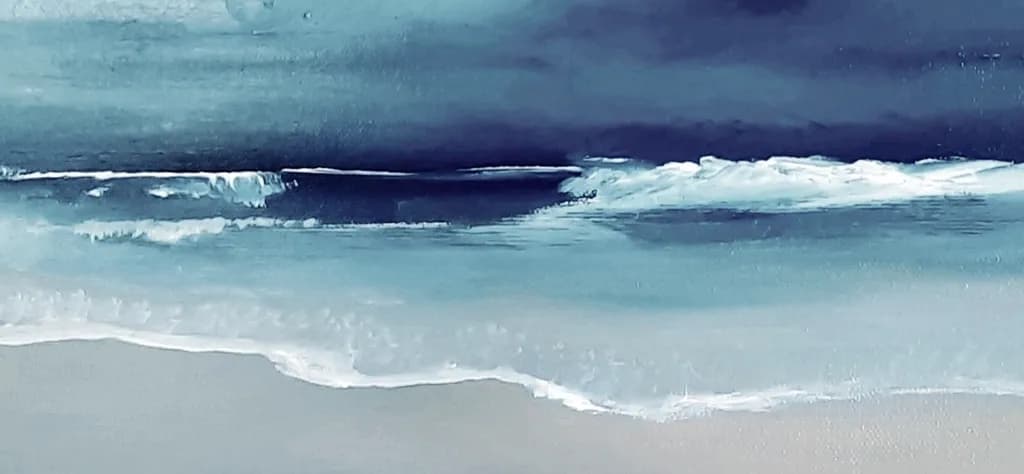 Whispers of the Ocean: A Serene Seascape in Shades of Blue