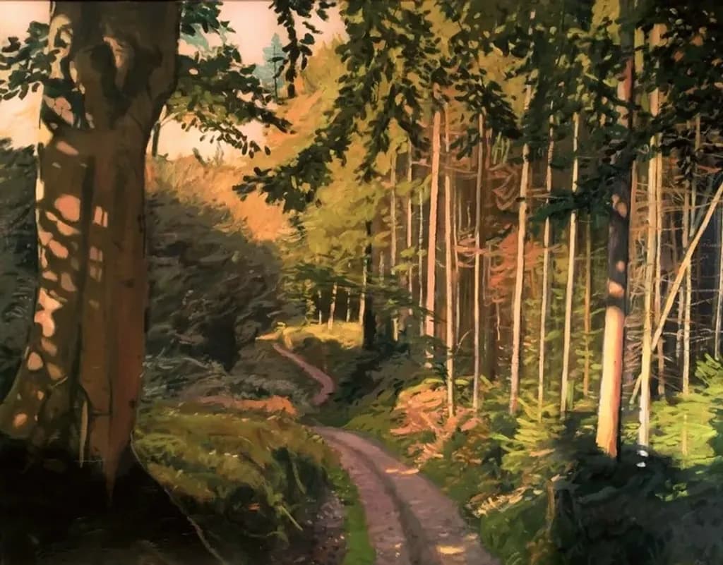 Sunlit Forest Path