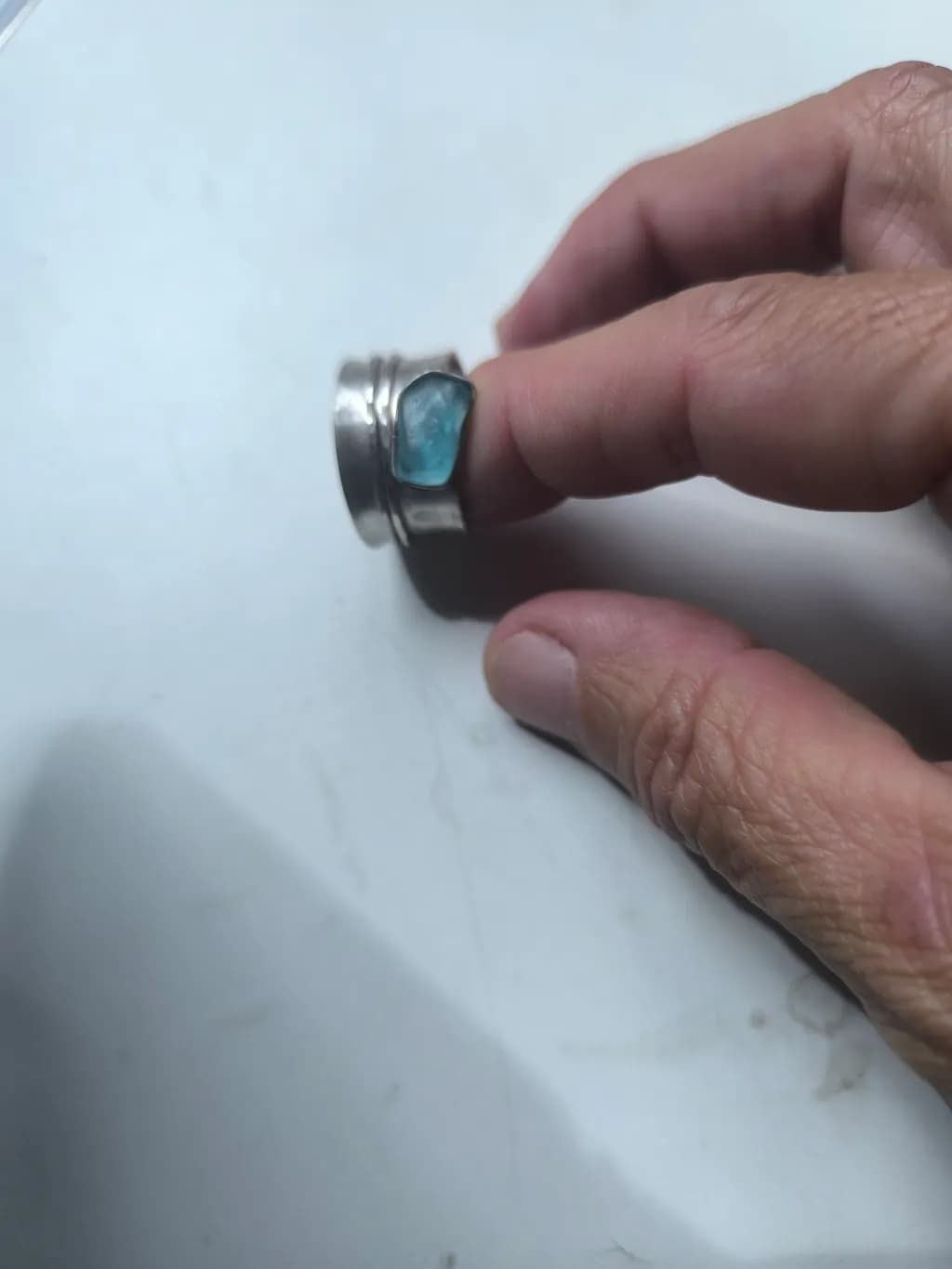 Chill Blue Nugget Ring
