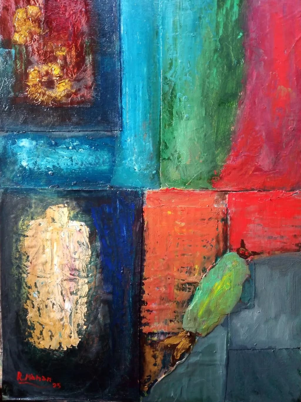 Vibrant Harmony: A Dance of Color and Texture in Abstract Expressionism