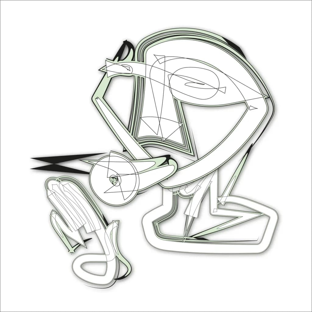Abstract Harmony: A Journey Through Geometric Forms and Fluid Lines