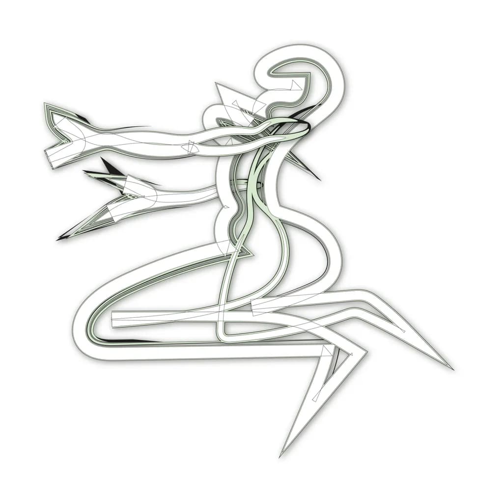 Fluid Harmony: An Abstract Dance of Lines and Shapes