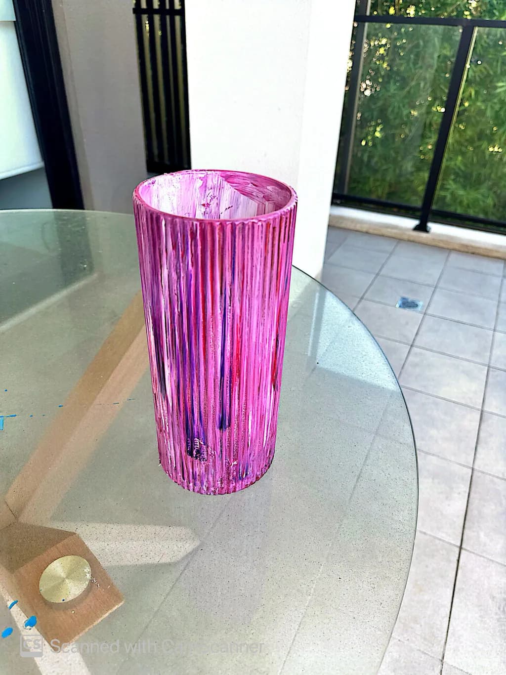 Textured Pink Cylinder