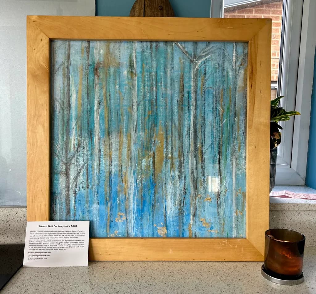 Whispers of the Blue Forest: A Contemporary Abstract Journey Through Nature's Calm