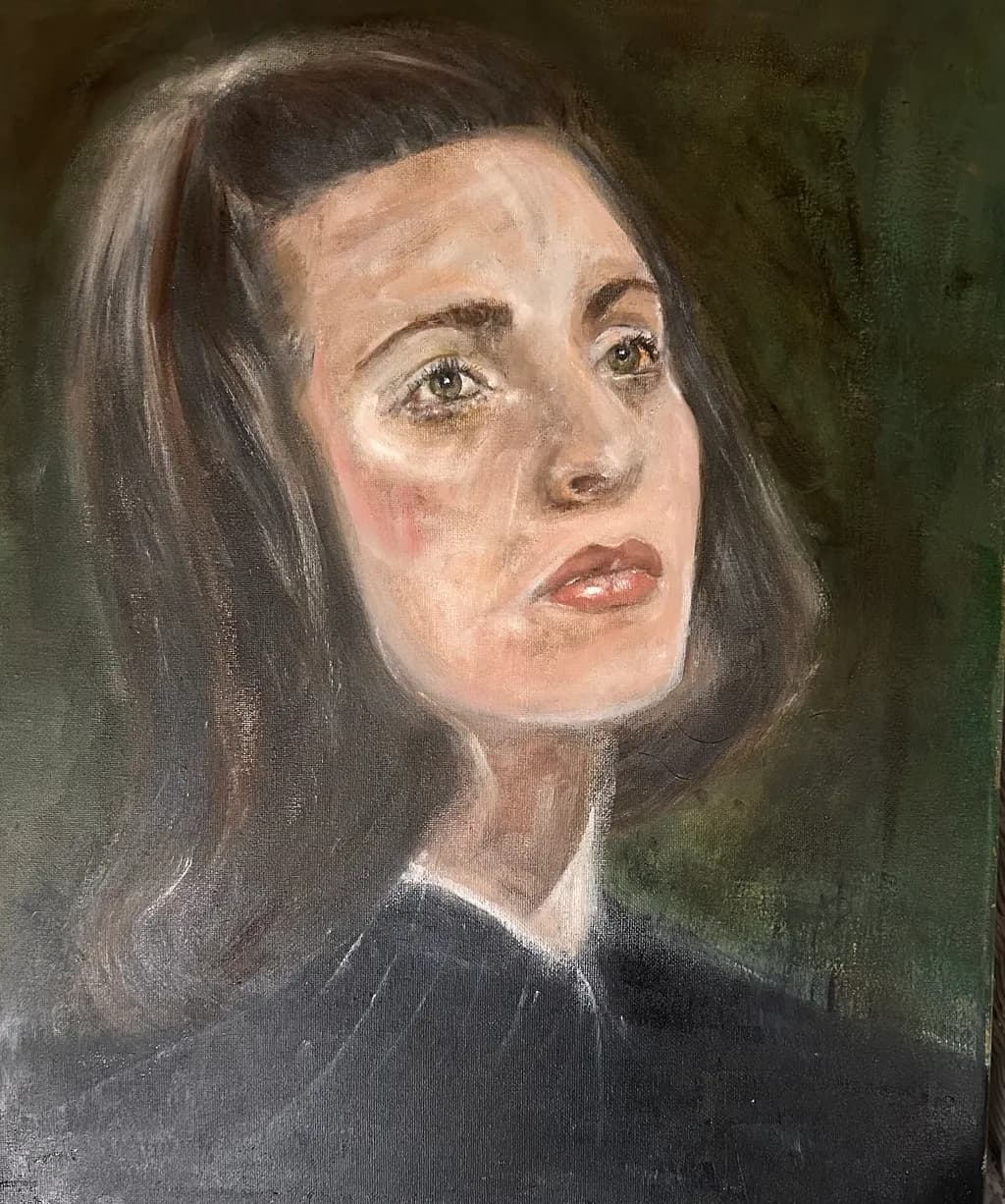 Whispers of Reflection: A Portrait of Contemplation and Grace