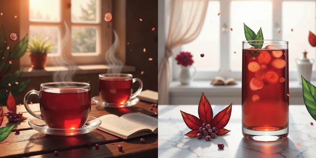 Warm Embrace: A Cozy Tea Moment and Refreshing Berry Bliss