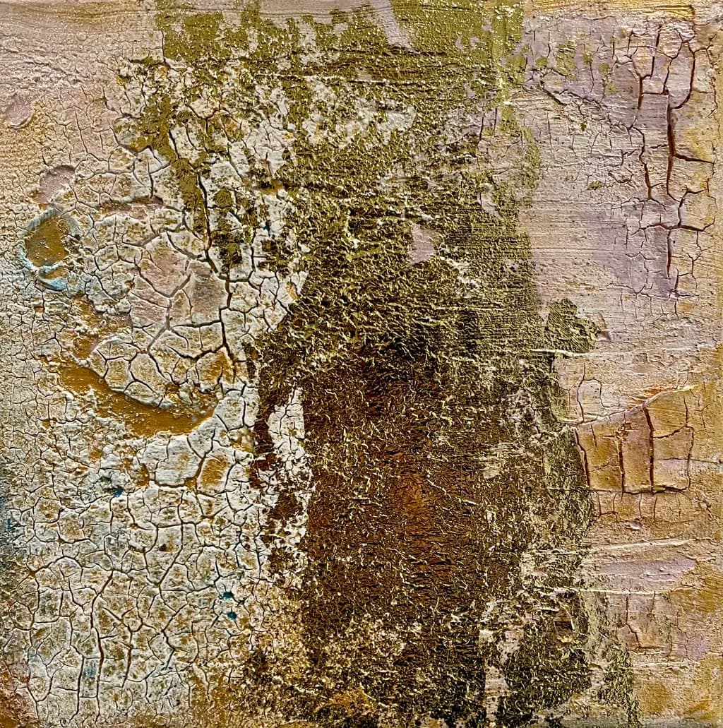 Golden Earth: A Textured Journey Through Abstract Layers