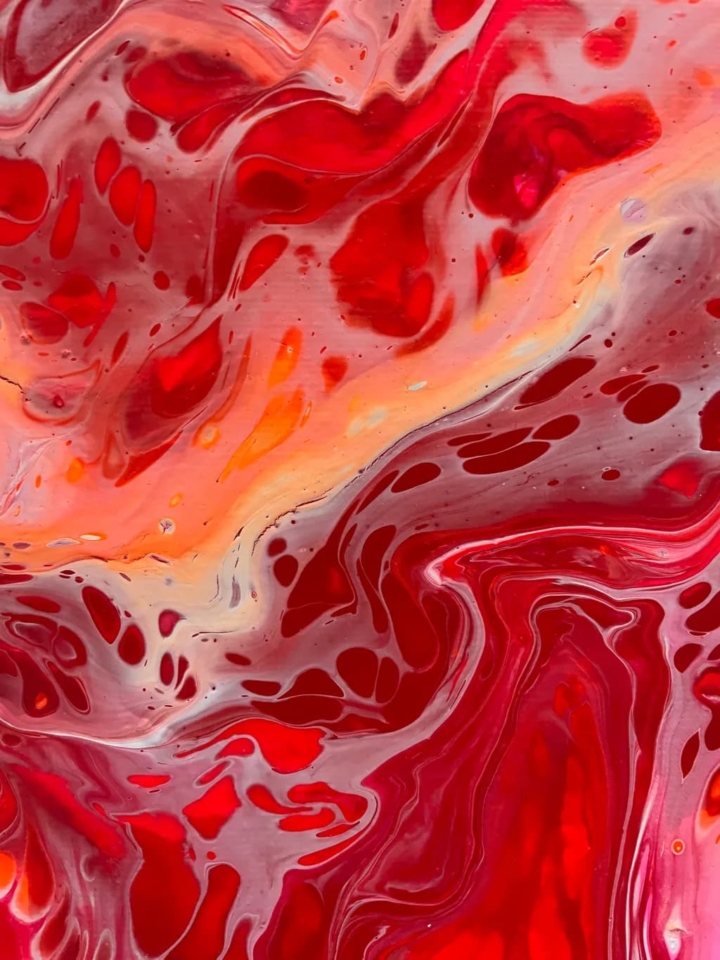 Crimson Whirl: A Dance of Fluid Vibrance in Abstract Art
