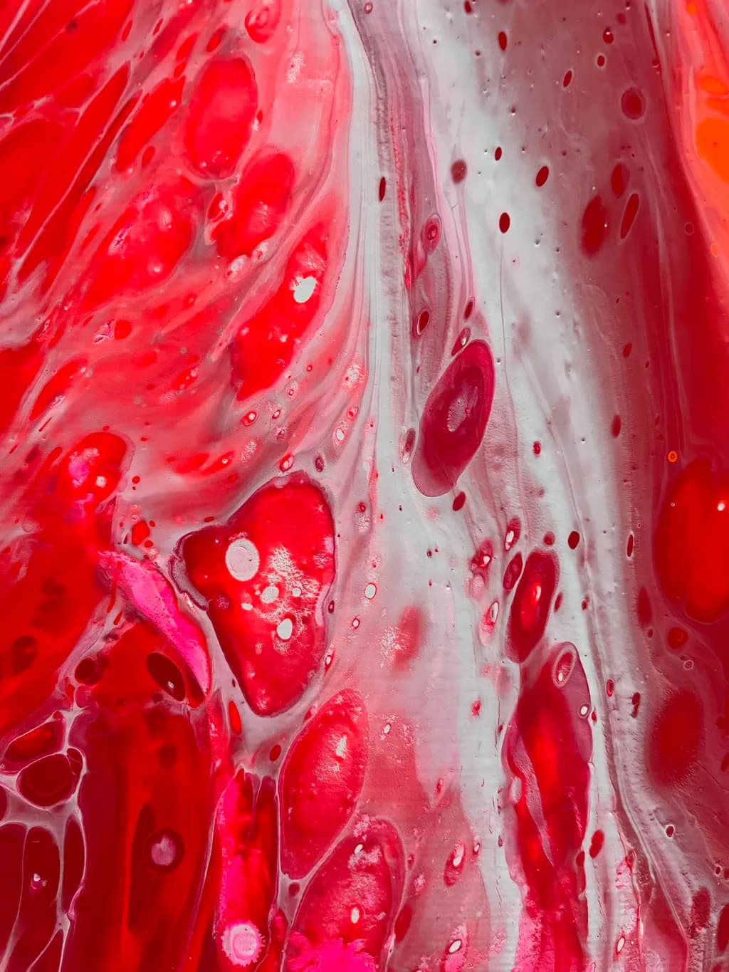 Crimson Whispers: A Dance of Fluidity and Emotion in Abstract Art