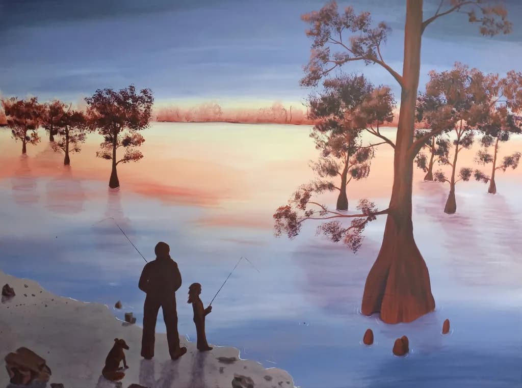 Whispers of Serenity: A Tranquil Fishing Retreat at Dusk