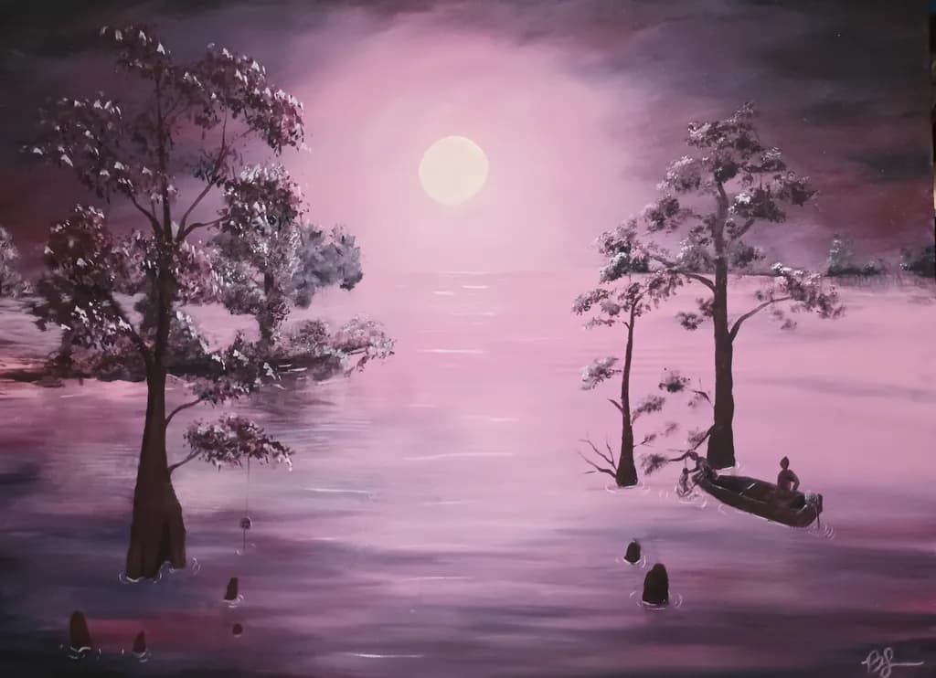 Whispers of Twilight: A Serene Journey Across the Moonlit Waters