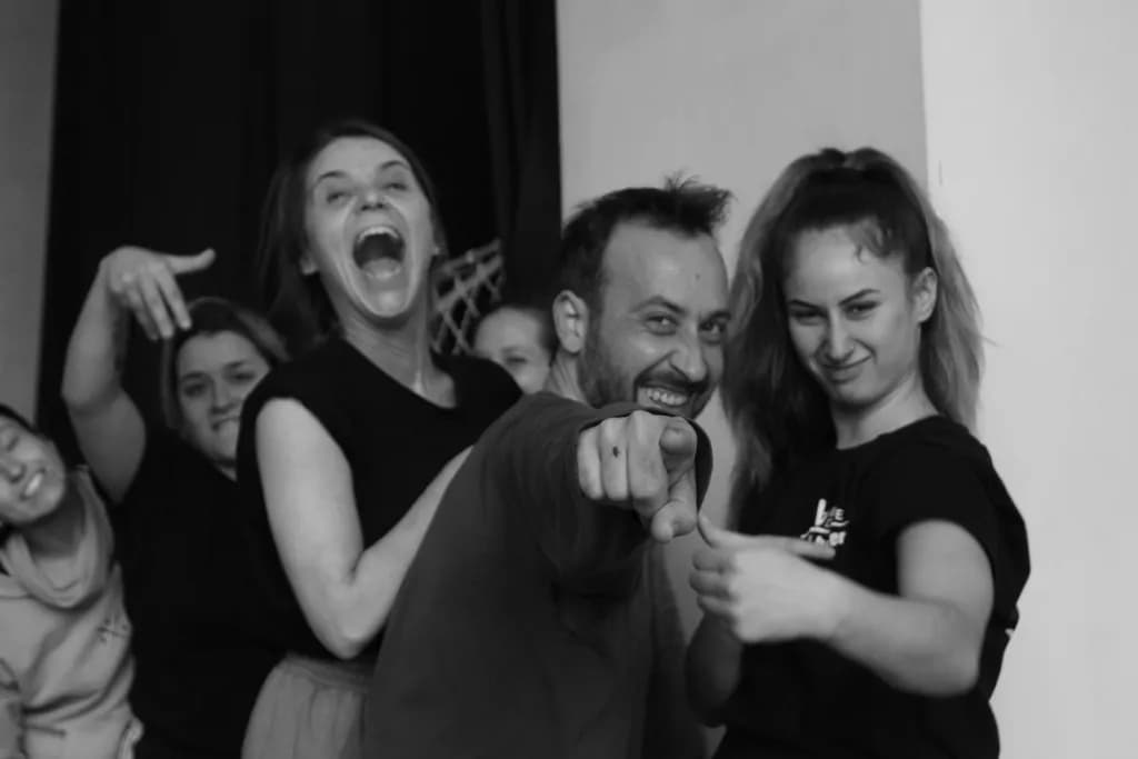 Joyful Connections: A Celebration of Laughter and Togetherness in Black and White Photography