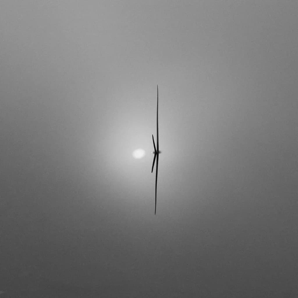 Whispers of Serenity: Monochrome Reflections in Minimalist Contrast