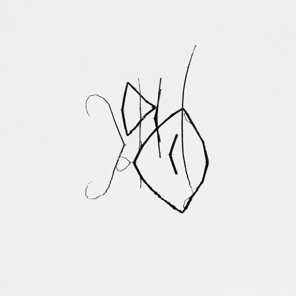 Whispers of Monochrome: An Abstract Dance of Lines and Shapes