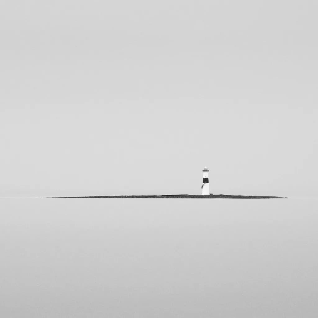 Whispers of Solitude: The Lighthouse in a Sea of Tranquility