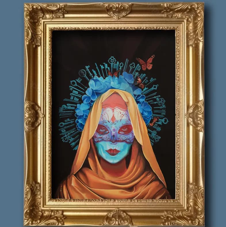 Mystical Reverie: A Portrait of Transformation and Nature's Embrace