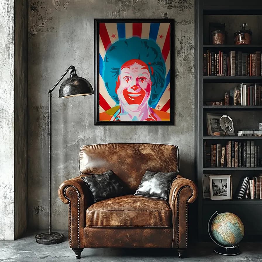 Vibrant Whimsy: A Colorful Tribute to Joyful Nostalgia