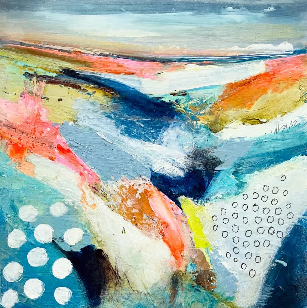 Vibrant Horizons: An Abstract Journey Through Color and Texture
