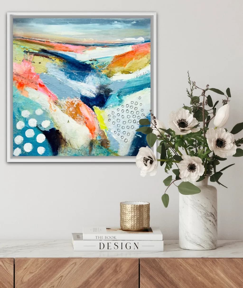 Vibrant Horizons: An Abstract Journey Through Color and Texture
