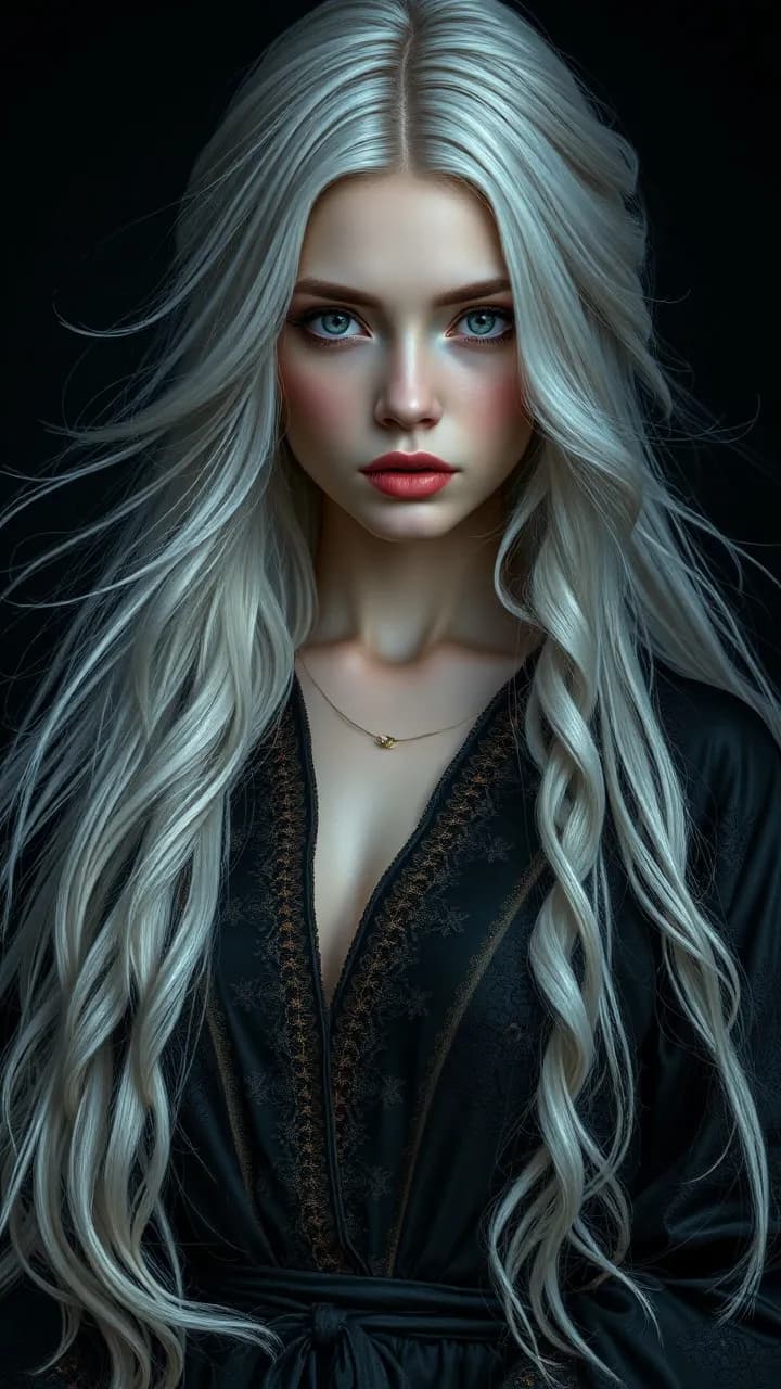 Ethereal Elegance: A Portrait of Timeless Beauty in Shadows and Light