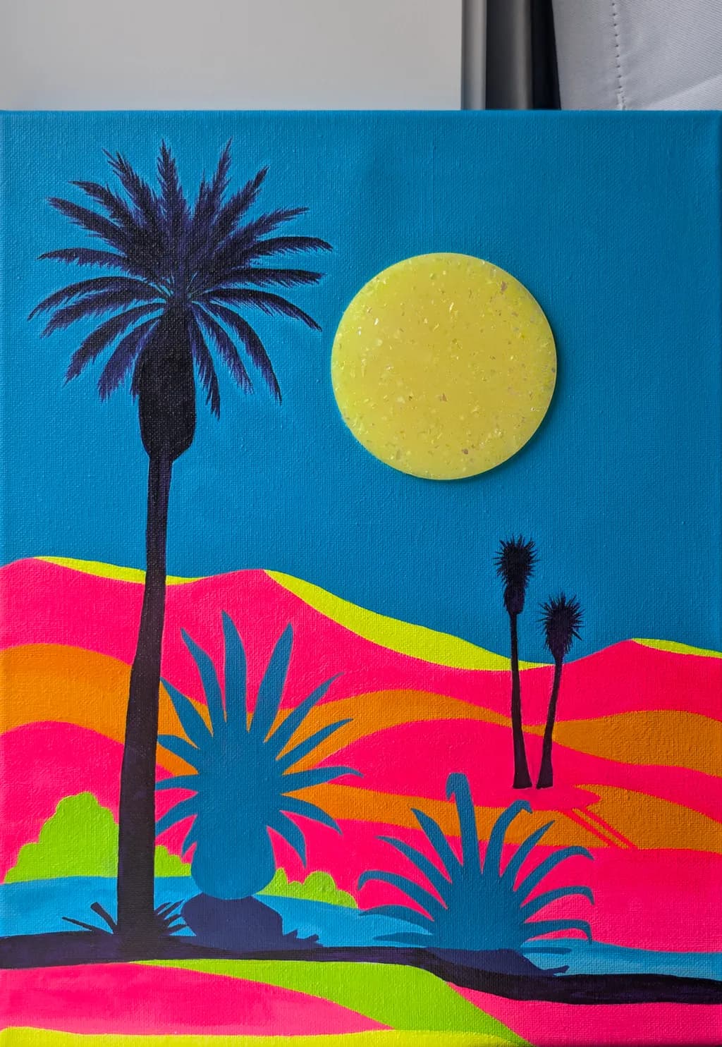 Vibrant Desert Dreams: A Playful Journey Through Colorful Landscapes