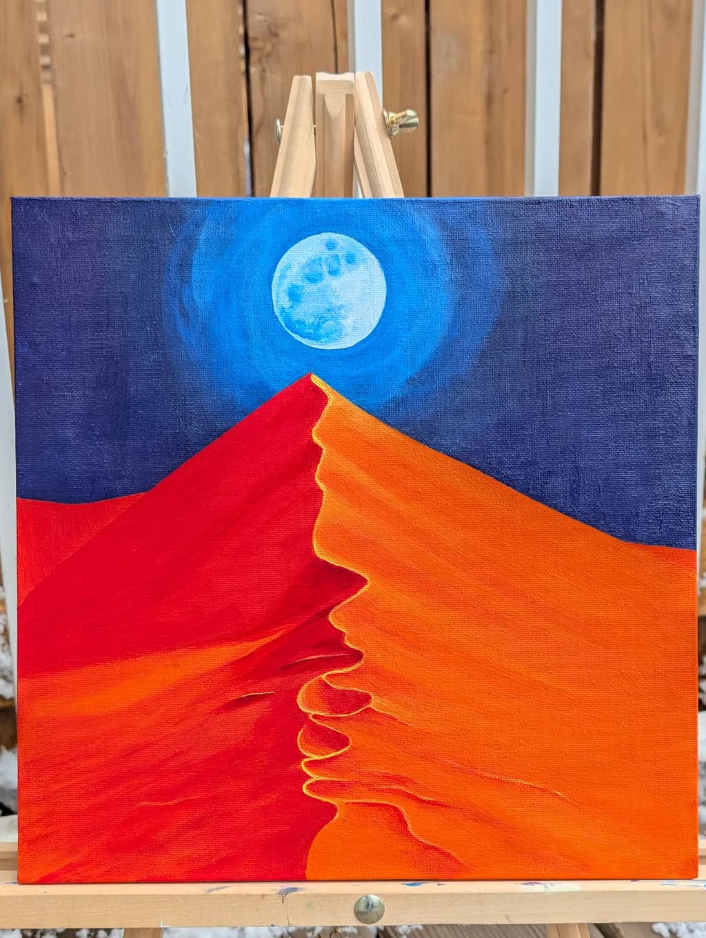 Desert Dreams: A Moonlit Dance of Color and Form
