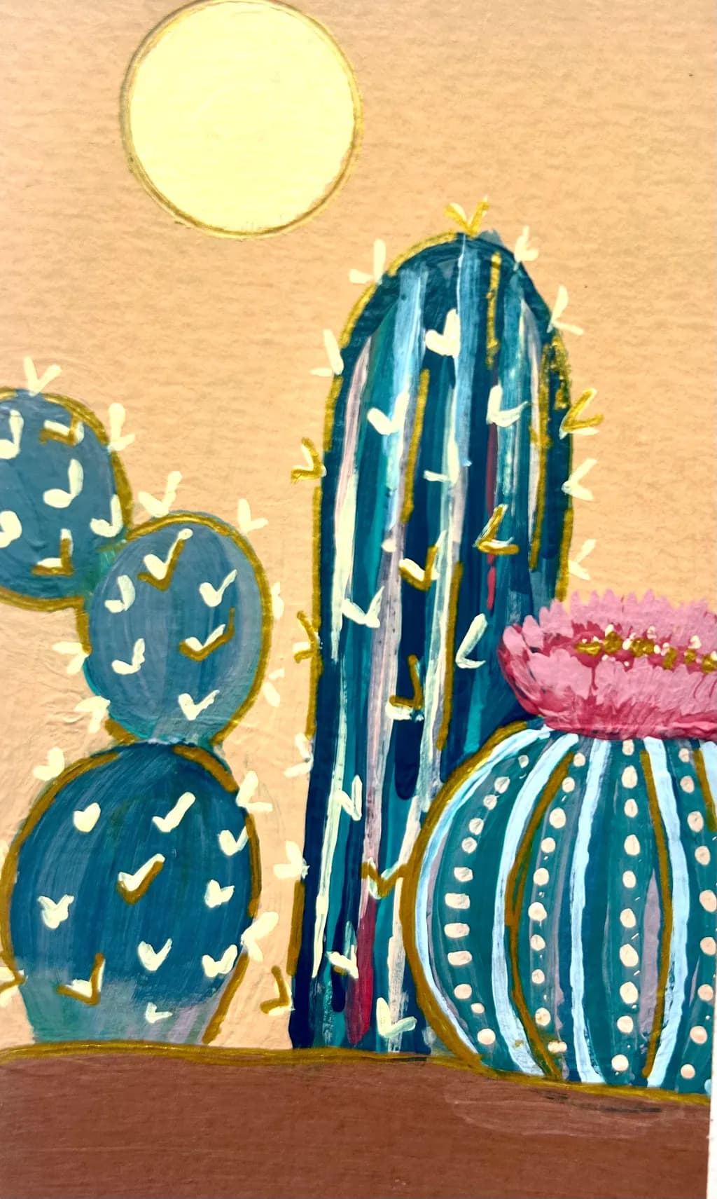 Desert Dreams: A Colorful Cactus Oasis Under the Sun