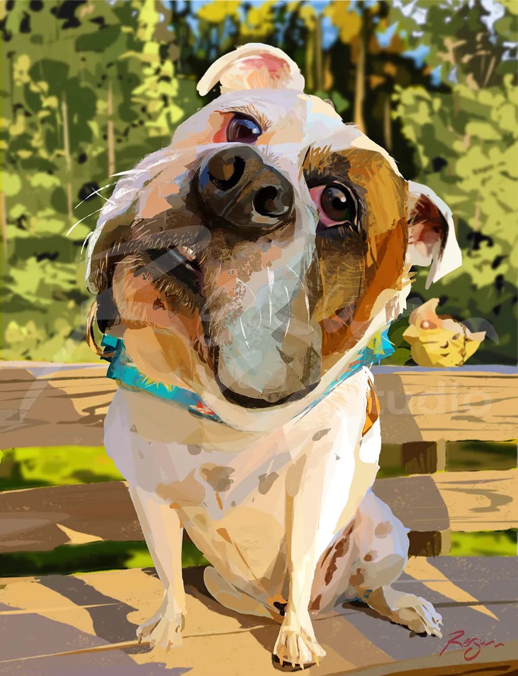 Curious Canine: A Playful Portrait of Nature's Best Friend