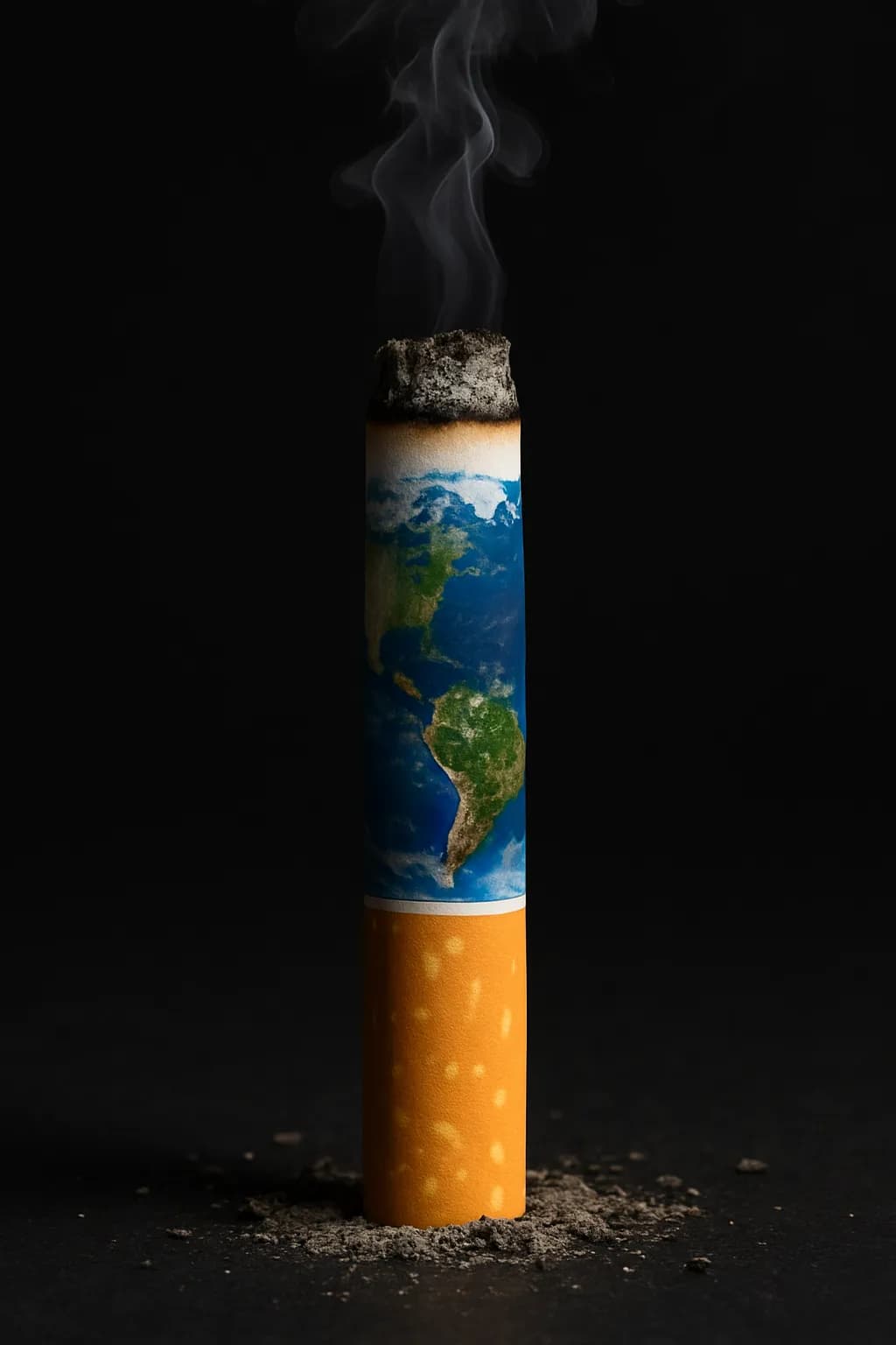 Smoky Earth: A Reflection on Environmental Impact and Human Habits